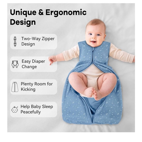 NWT Blue Space themed Baby Sleep Sack 6-12 months - Picture 6 of 8